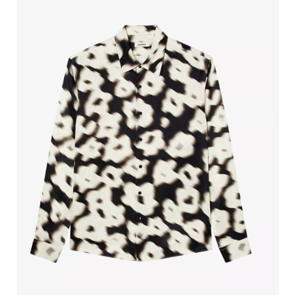 Sandro NWT E2blurry Flowers Shirt
